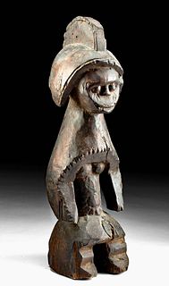 20th C. Nigerian Mumuye Wood Female Figure