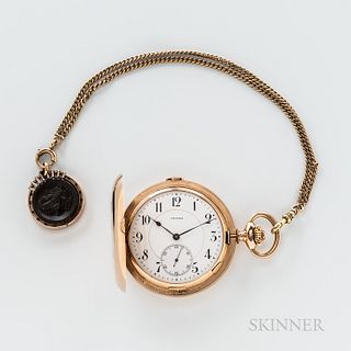 Invar 14kt Gold Grand Sonnerie Minute-repeating Hunter-case Watch or Clockwatch and Chain