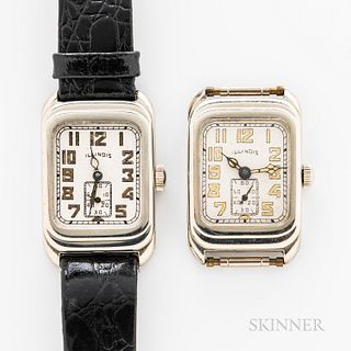 Two Illinois Watch Co. "Futura" Wristwatches