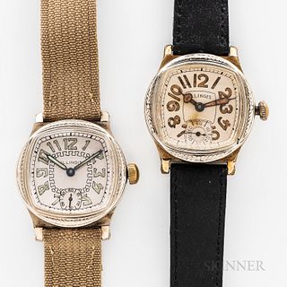 Two Illinois Watch Co. "Major" Wristwatches