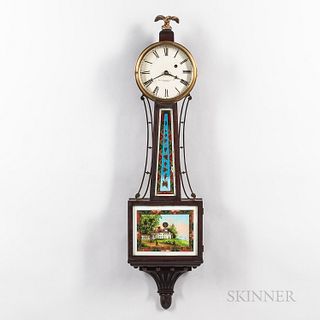 "Derry Mfg Co." Mahogany Banjo Clock