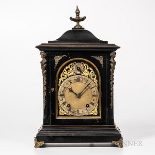 Winterhalder & Hofmeier Quarter-striking Ebonized Bracket Clock