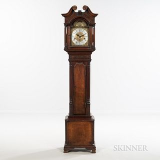 Carved Mahogany "Dwarf" or "Grandmother's" Clock