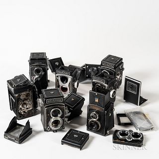 Collection of Twin-lens Cameras and Body Parts