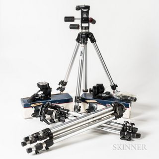 Three Camera Tripods and Two Heads