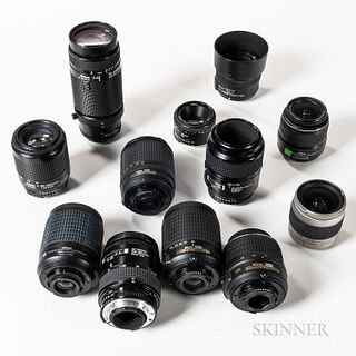 Twelve Nikon AF and DX Lenses