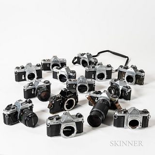 Group of Pentax 35mm Camera Bodies