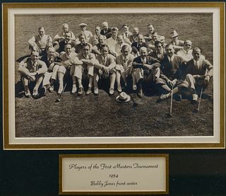 A Type One Photograph from Bobby Jones and Participants from the 1934 Masters