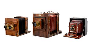 Three Vintage Folding Cameras 