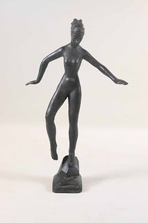 Bronze Sculpture of a Standing Nude Woman