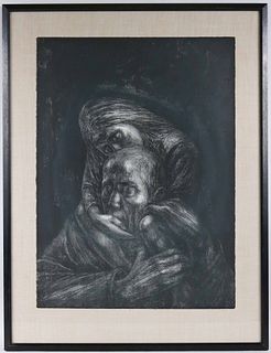 Barbara Swan, Lithograph, Father and Child