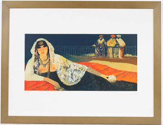 Salvatore Fiume, Lithograph, Reclining Woman
