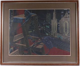 Herb Fox, Lithograph, "Gotham City"