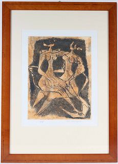 Luciano Minguzzi, Lithograph, Abstract Figures