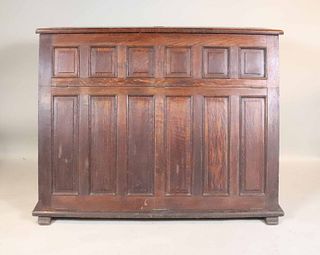 Paneled Oak Folio Cabinet