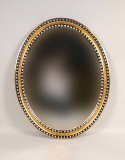 Regency Style Bejeweled Oval Mirror