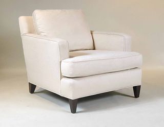 Contemporary Beige-Upholstered Club Chair