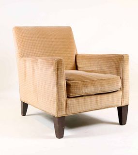 Modern Houndstooth Upholstered Club Chair
