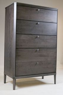 Modern Baronet Dark Stained Tall Chest of Drawers
