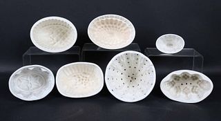 Seven Creamware Ceramic Culinary Molds