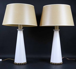 Pair of Modern Brass Mounted Table Lamps
