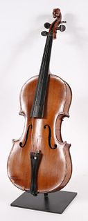 German Violin, Carved Animal Head