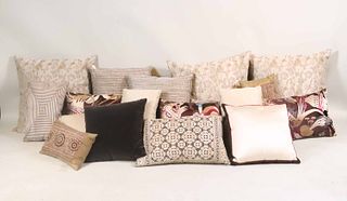 Large Group of Contemporary Throw Pillows