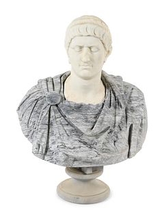 A Marble Bust of Emperor Otho, After the Antique