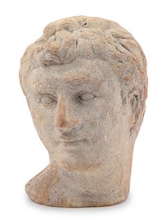 A Roman Style Stone Portrait Head