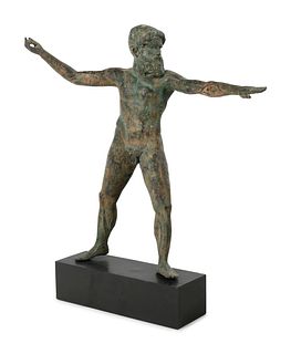 A Bronze Figure of Zeus or Poseidon Modeled After the Artemision Bronze