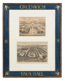 Two English Engravings of Manors