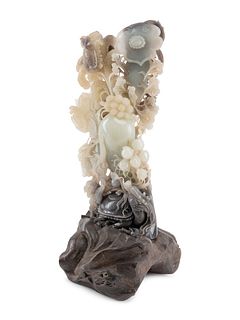 A Chinese Carved Hardstone Sculpture