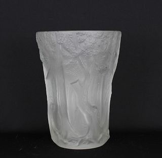 Lalique Style Frosted Ice Bucket