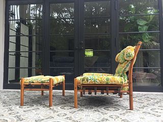 Arne Norell Inca Chair & Ottoman