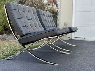Knoll Barcelona Chair - Black Leather