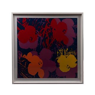ANDY WARHOL. II.66 : Flowers. Con sello en la parte posterior "Fill in your own signature". Serigrafía. Enmarcado. 91-4 x 91.4 cm