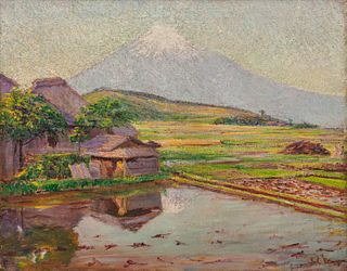 LILLA CABOT PERRY, American 1848-1933, View of Mount Fuji