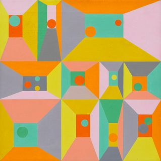 EDNA ANDRADE, American 1917-2008, Geometric 6-65, 1965