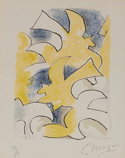 GEORGES BRAQUE, French 1882-1963, Migration, from Lettera Amorosa, 1963