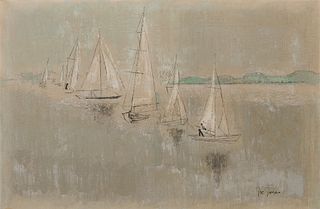 JOE JONES, American 1909-1963, White Sails