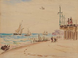 REYNOLDS BEAL, American 1866-1951, Atlantic City Shoreline