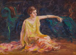MARY LOUISE (LOW) FAIRCHILD, American 1858-1946, Seated Dancer