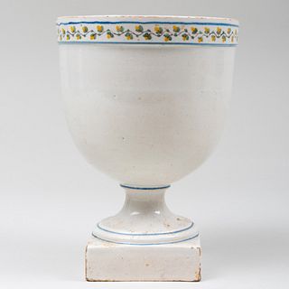 Continental Faience Urn