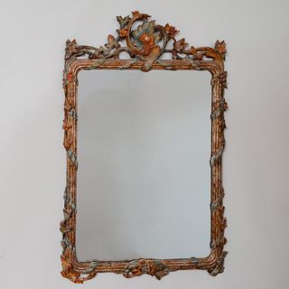 Louis XV Style Painted and Parcel-Gilt Mirror