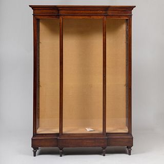 Edwardian Style Mahogany Vitrine Cabinet, Possibly French or English