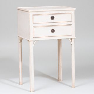 Scandinavian Style White Painted Side Table, of Recent Manufacture 