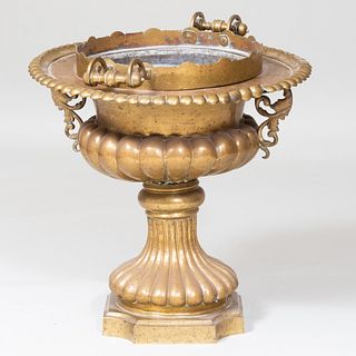 Large Continental Urn Form Brass Brazier, Possibly Dutch