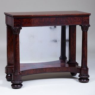 Classical Carved Mahogany Console Table