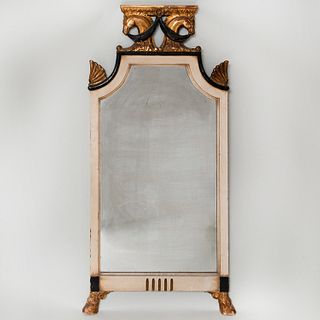Italian Painted and Parcel-Gilt Mirror