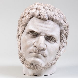 Italian Carved Marble Bust of Caracalla